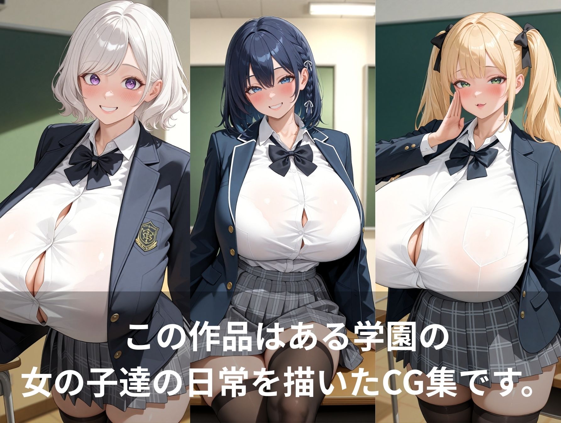 爆乳少女達の職業体験 - サンプル画像 1