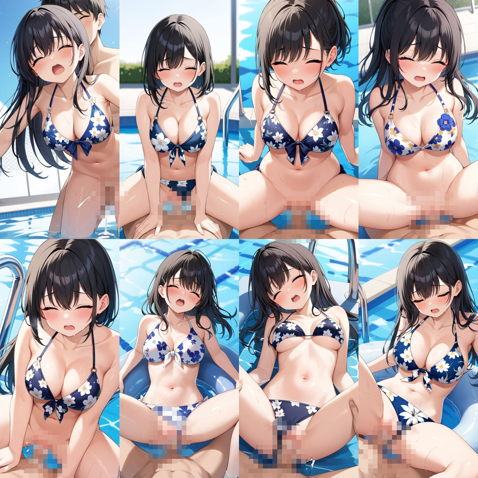 花柄ビキニで中出しエッチ【500枚】 - サンプル画像 9