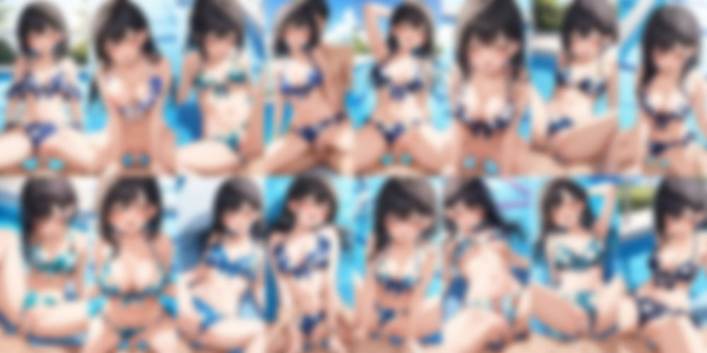 花柄ビキニで中出しエッチ【500枚】 - サンプル画像 10