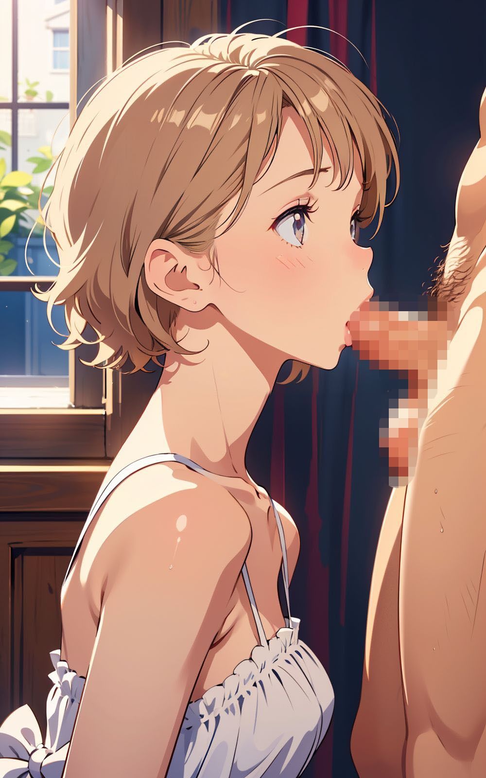 フェラ横顔 イラスト集 - サンプル画像 1