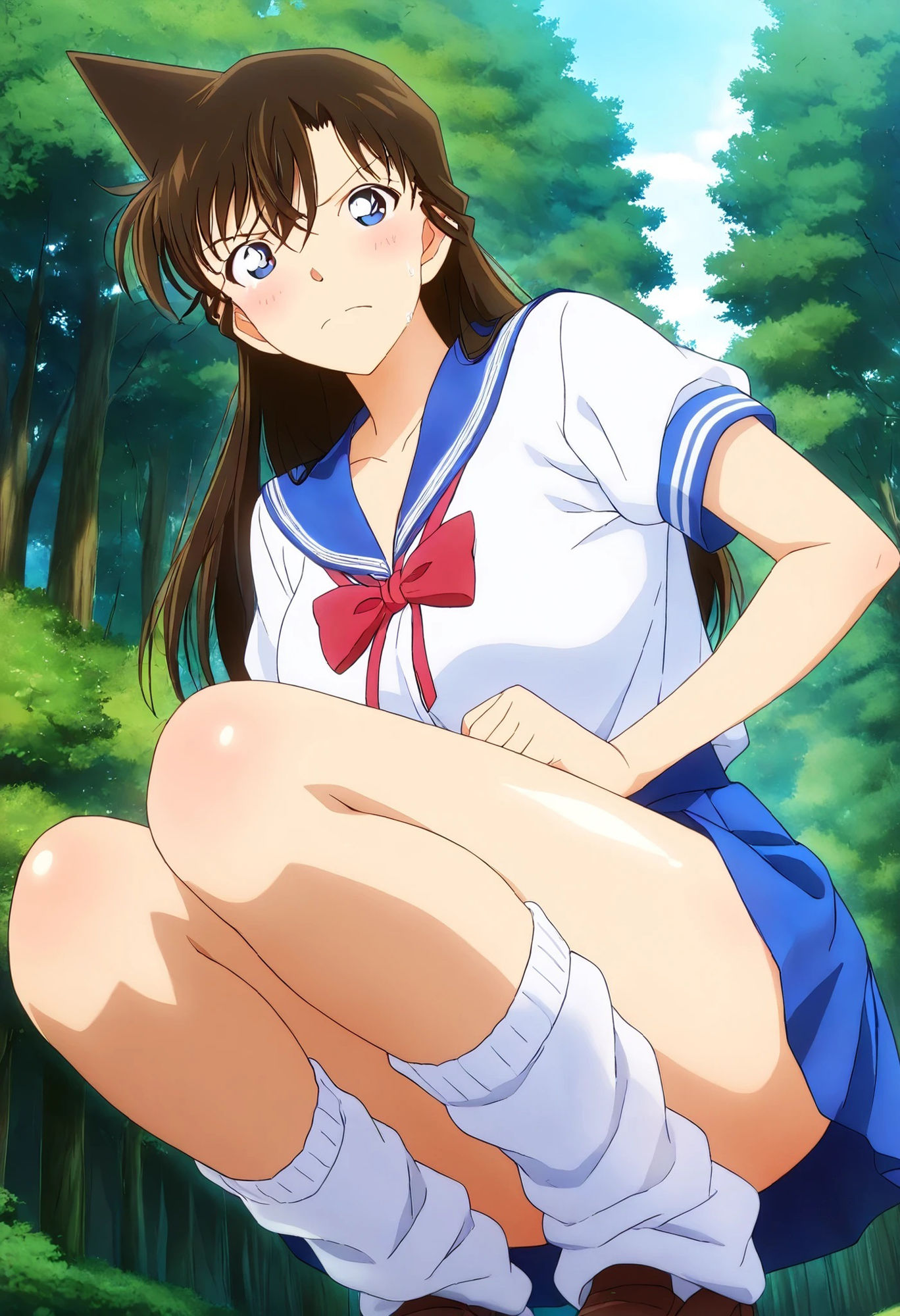 毛〇蘭  茂みでおもらししてえっち - サンプル画像 3