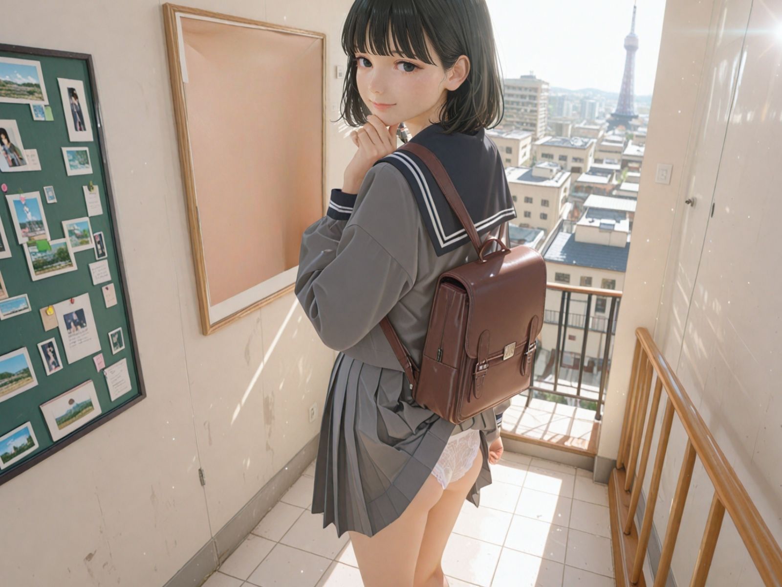 ぱんちら 見せつけ - サンプル画像 1