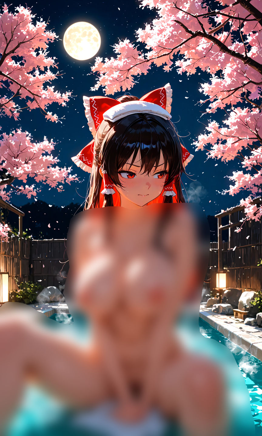 霊夢ちゃんのえっちな写真集vol.34〜春の雪の朝の風呂編〜 - サンプル画像 7