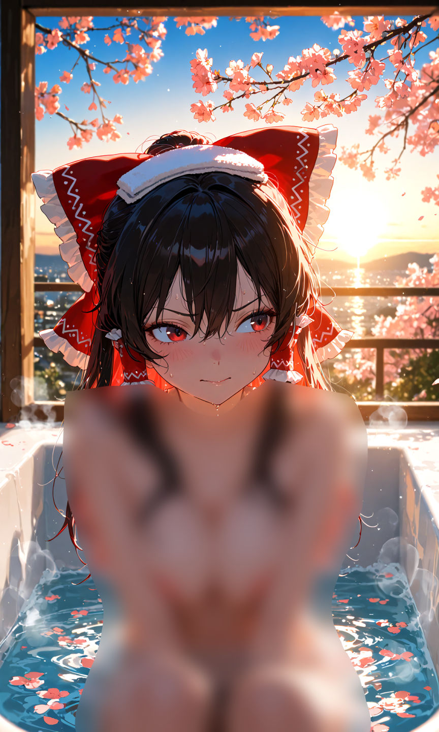霊夢ちゃんのえっちな写真集vol.34〜春の雪の朝の風呂編〜 - サンプル画像 10