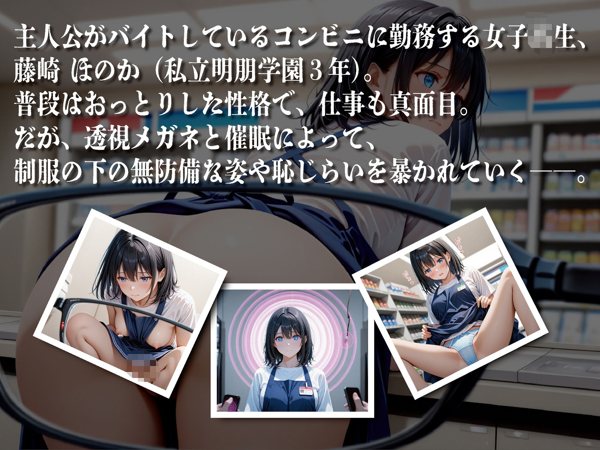 透視メガネ -コンビニバイト編- 〜透視メガネでコンビニ女子を犯視する日々〜 - サンプル画像 1