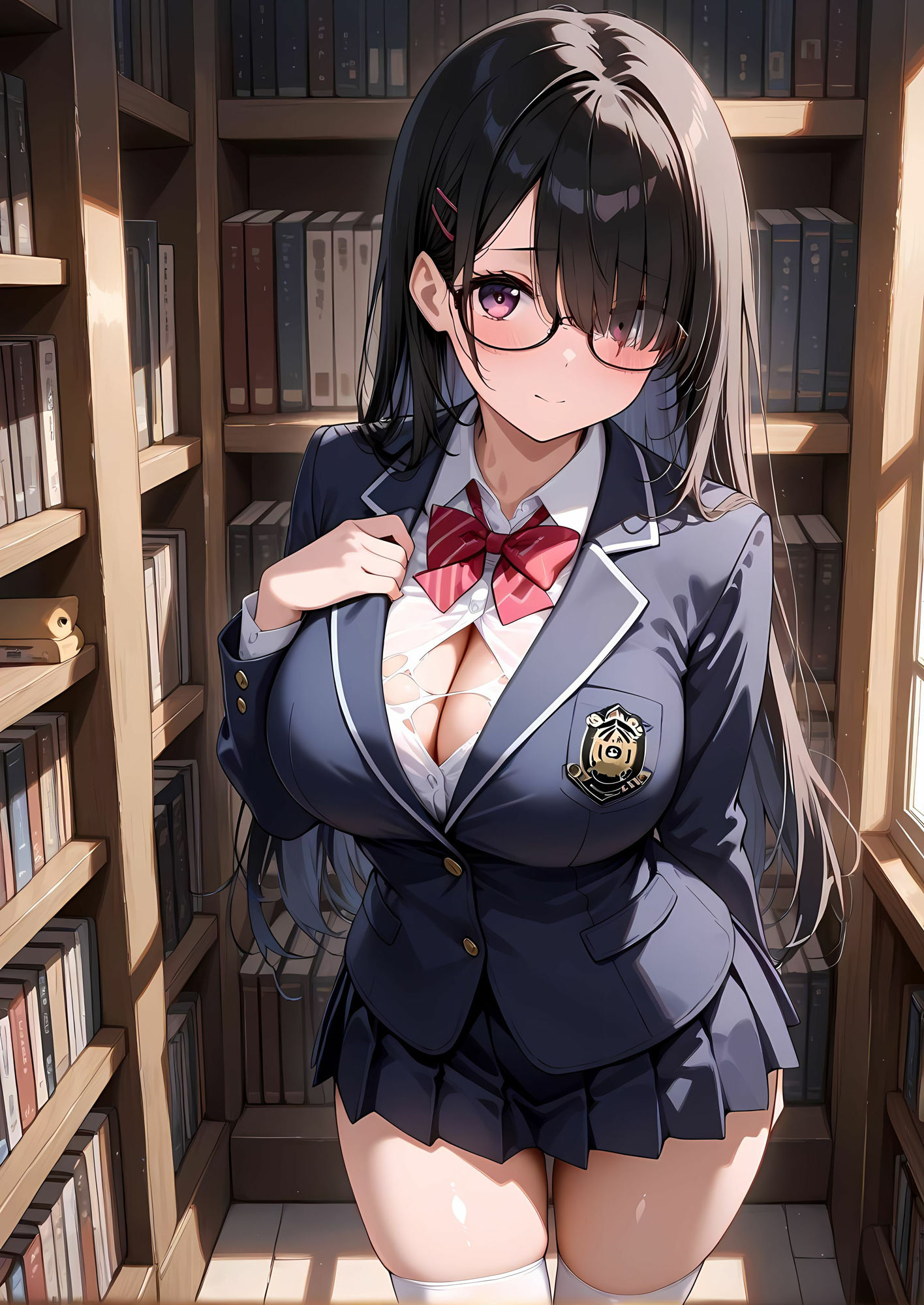 委員長の書庫乱舞 - サンプル画像 1