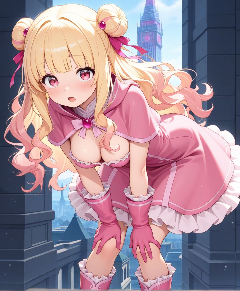 戦うヒロイン  ピンク色の魔法少女 - サンプル画像 3