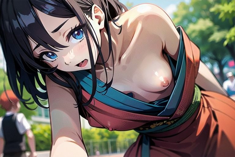 最新のトレンドはおっぱいまるだし？！和風ファッションな女の子達！1 - サンプル画像 5