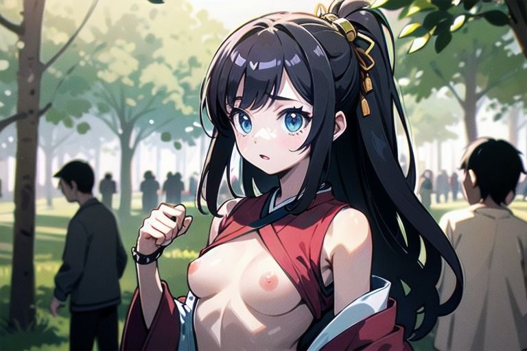 最新のトレンドはおっぱいまるだし？！和風ファッションな女の子達！2 - サンプル画像 6