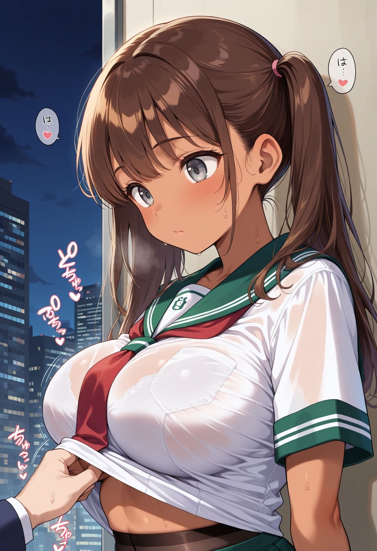 かわいいビッチ  キモおじたちが  ももいろ制服に騙された - サンプル画像 8