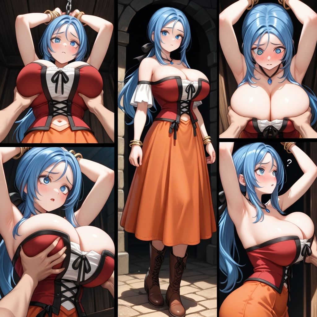 フェチコレVol.105 敗北して捕らえられ、拘束・十字架磔されて弄ばれるルイーダ（DQ3・DQ9）【枚数250枚】 - サンプル画像 8