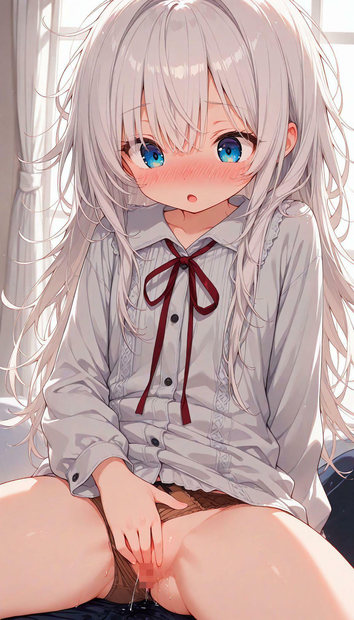 AIイラスト ｜ 白髪、自慰 ランダム生成 - サンプル画像 1