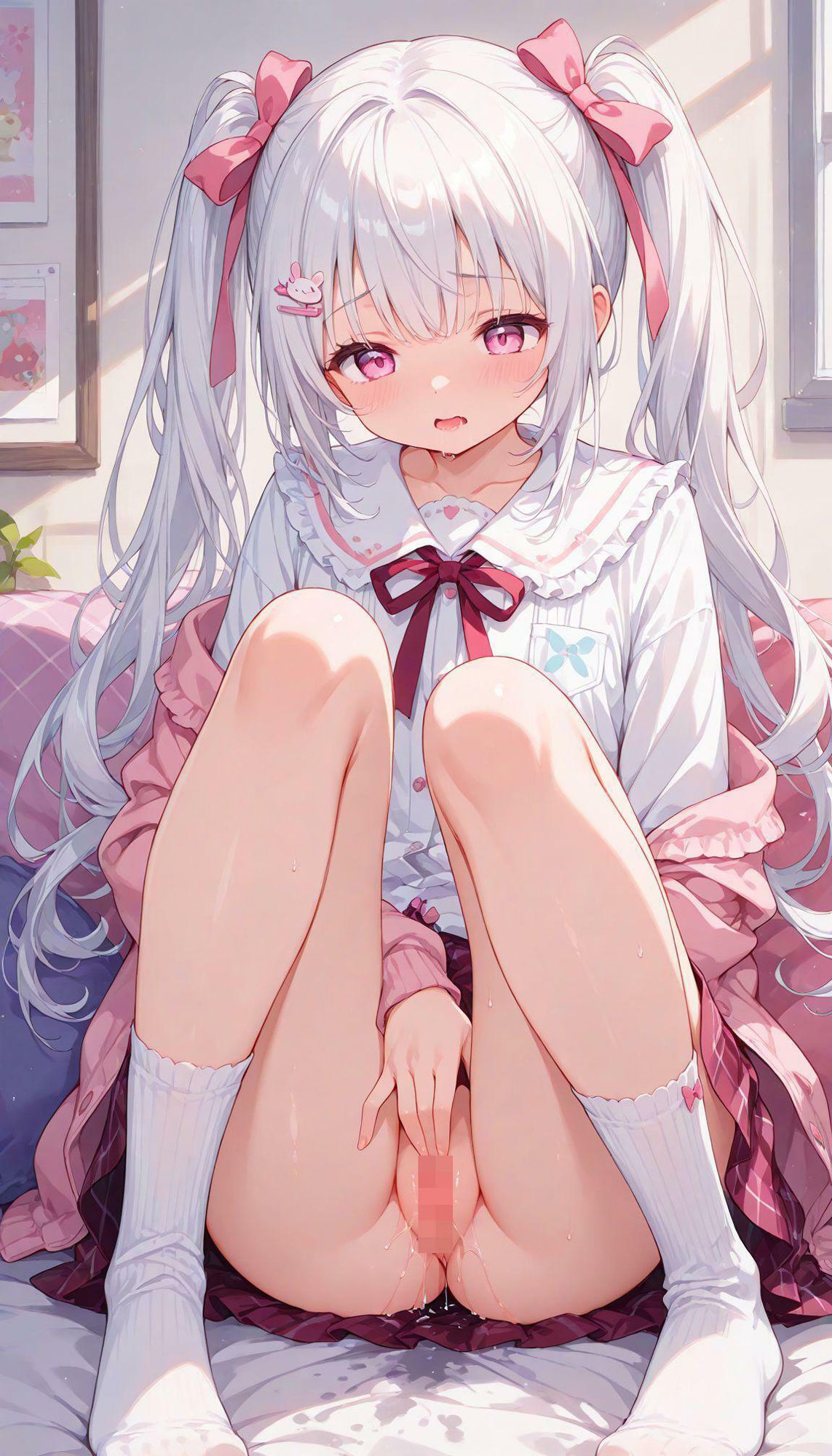 AIイラスト ｜ 白髪、自慰 ランダム生成 - サンプル画像 3