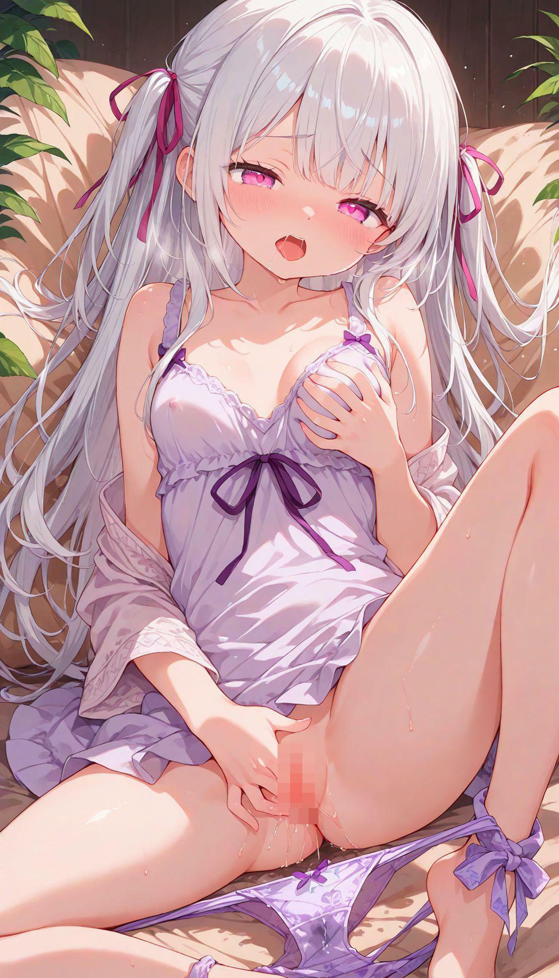 AIイラスト ｜ 白髪、自慰 ランダム生成 - サンプル画像 5