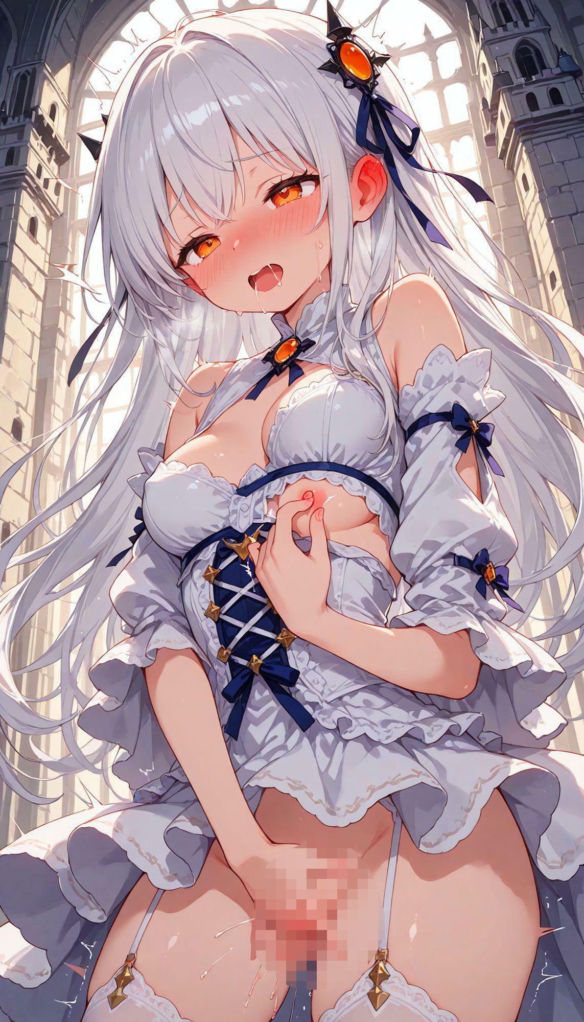 AIイラスト ｜ 白髪、自慰 ランダム生成 - サンプル画像 7