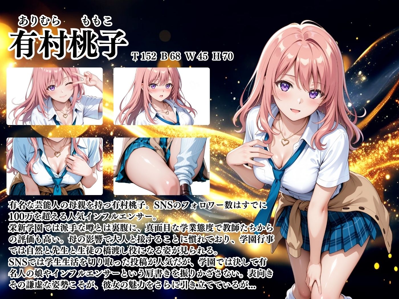 【4Kイラスト】1万3000人の生徒を抱いた校長による有村桃子への性指導（野外露出編） - サンプル画像 2