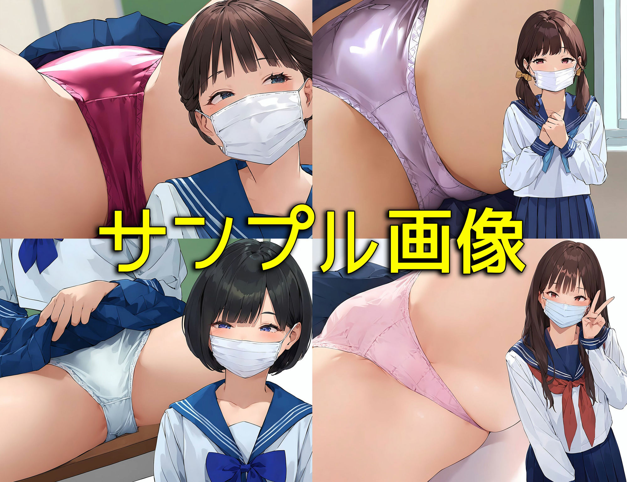 僕はマスク女子の下着で興奮する2セーラー服大好き編 - サンプル画像 6