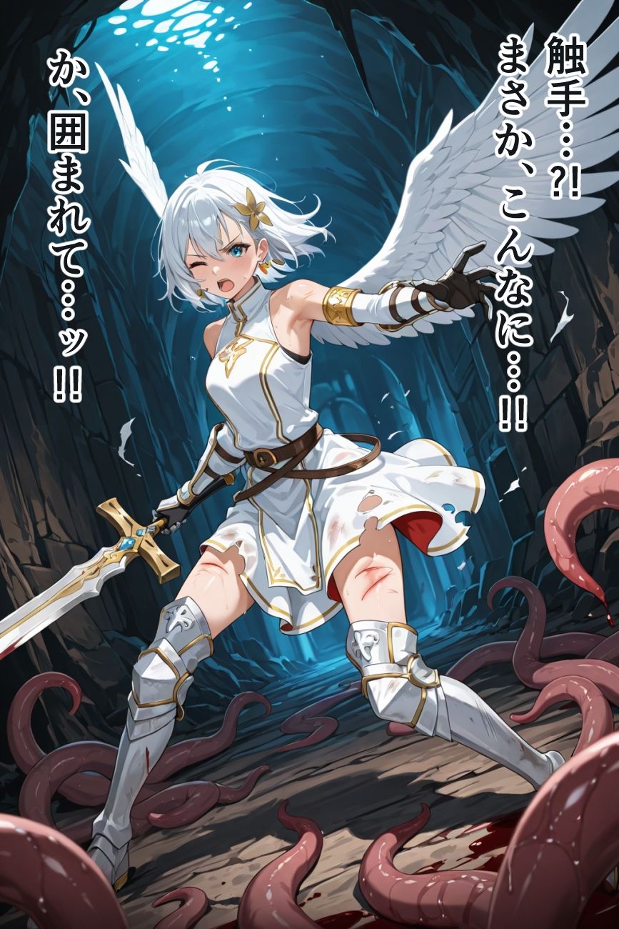 触手●敗北●少女天使●ルミナ・オブスキュラ - サンプル画像 1