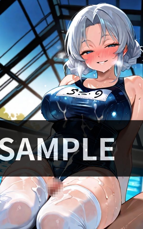 膝コキ天国 放課後のプールサイドで スク水女子に 搾られまくり！ - サンプル画像 3