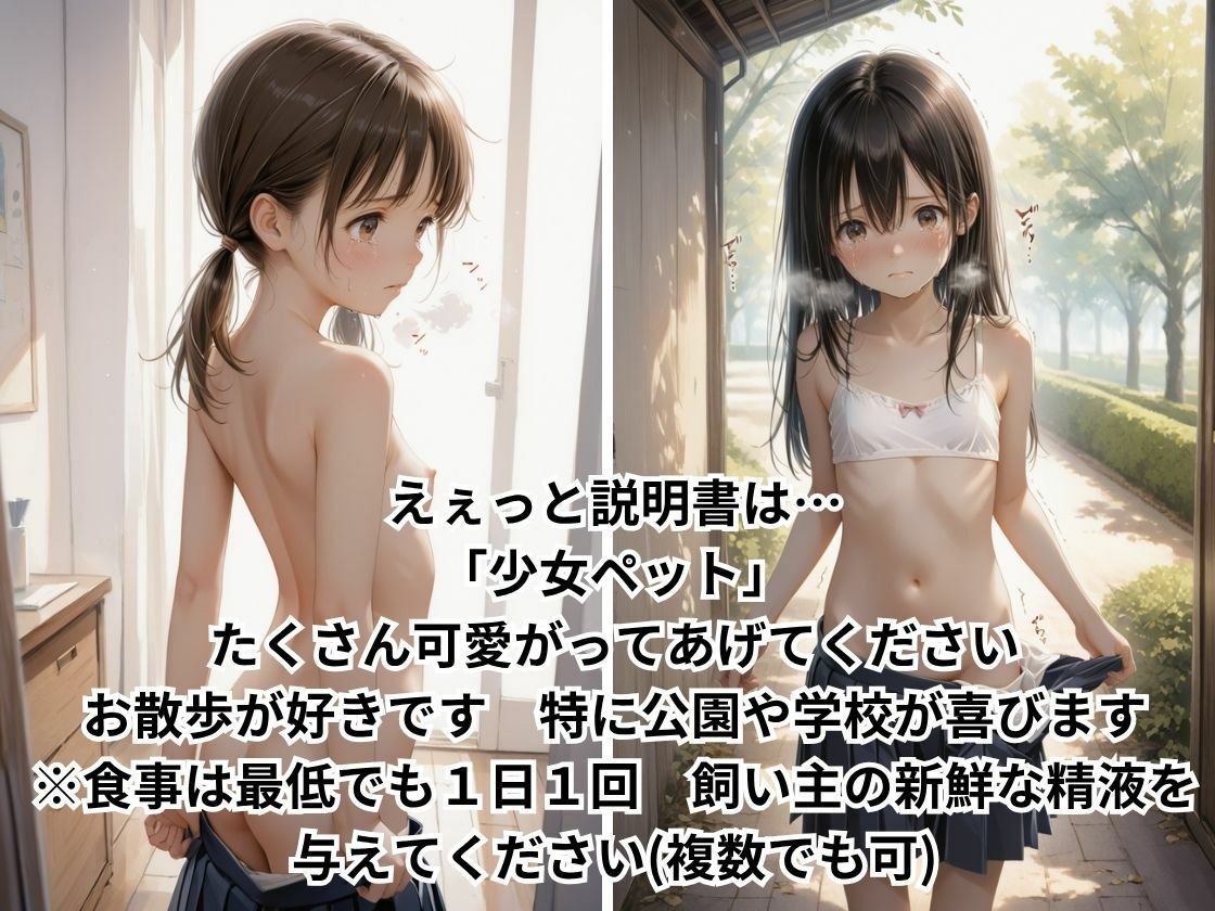 少女ペット  食事は1日1回  飼い主の新鮮な精液です！ - サンプル画像 2