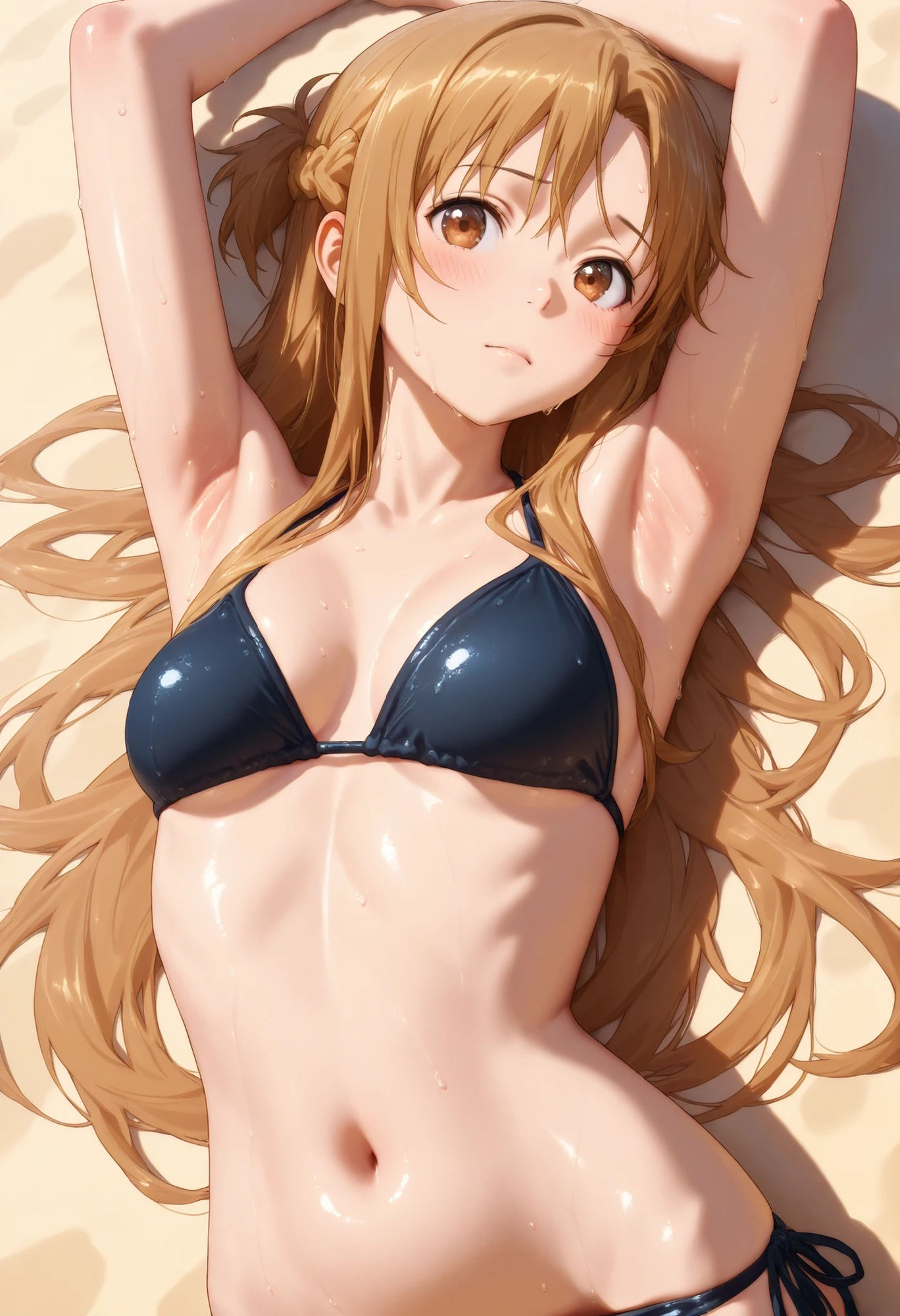 ア〇ナ  黒ビキニでえっち - サンプル画像 1