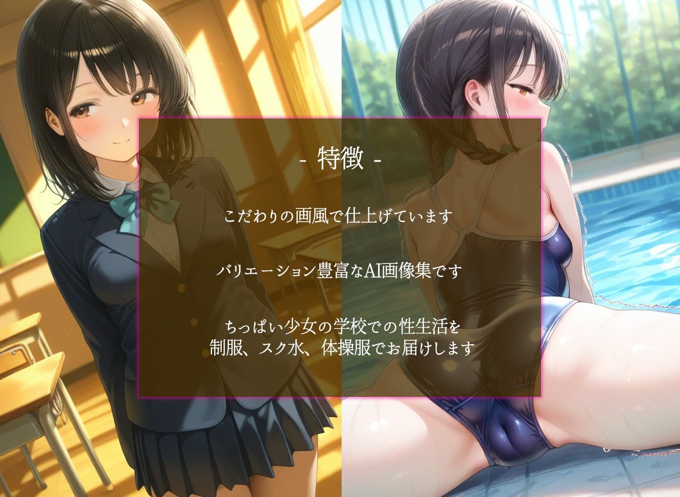 ちっぱい少女の学園性活  500枚 - サンプル画像 2