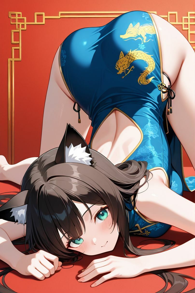 けも☆ラボ記録    〜けも耳チャイナ、脱ぎかけ注意報〜 - サンプル画像 1