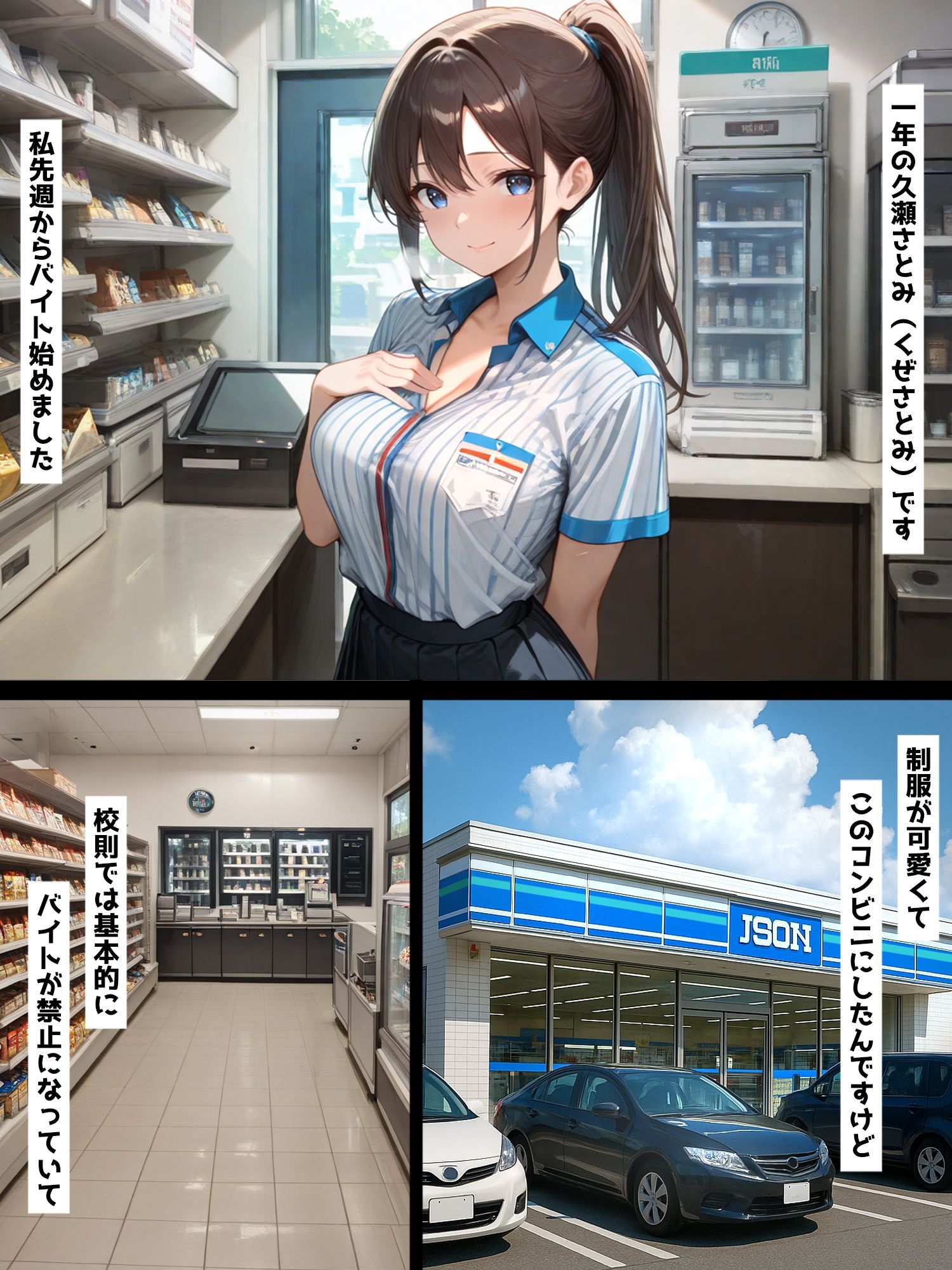 性教育学園X やりまくり！全裸バイト コンビニ編 vol.39【セリフ入有】 - サンプル画像 1