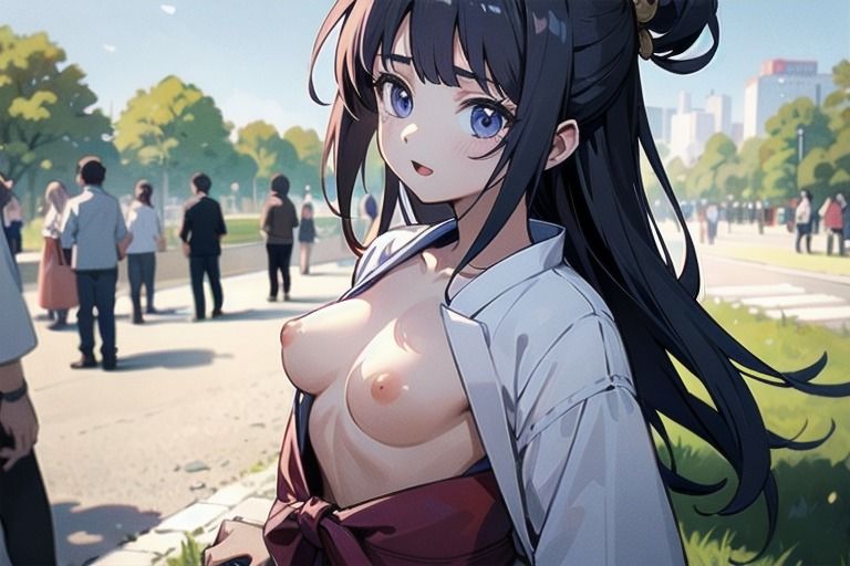 最新のトレンドはおっぱいまるだし？！和風ファッションな女の子達！3 - サンプル画像 1