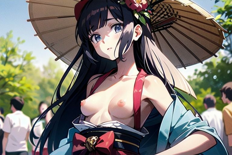 最新のトレンドはおっぱいまるだし？！和風ファッションな女の子達！3 - サンプル画像 4