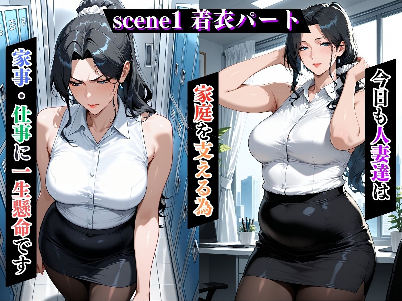 肉感人妻種付け〜人気熟女OLもでかち○ぽでオホ顔で派手メス逝き〜 - サンプル画像 4