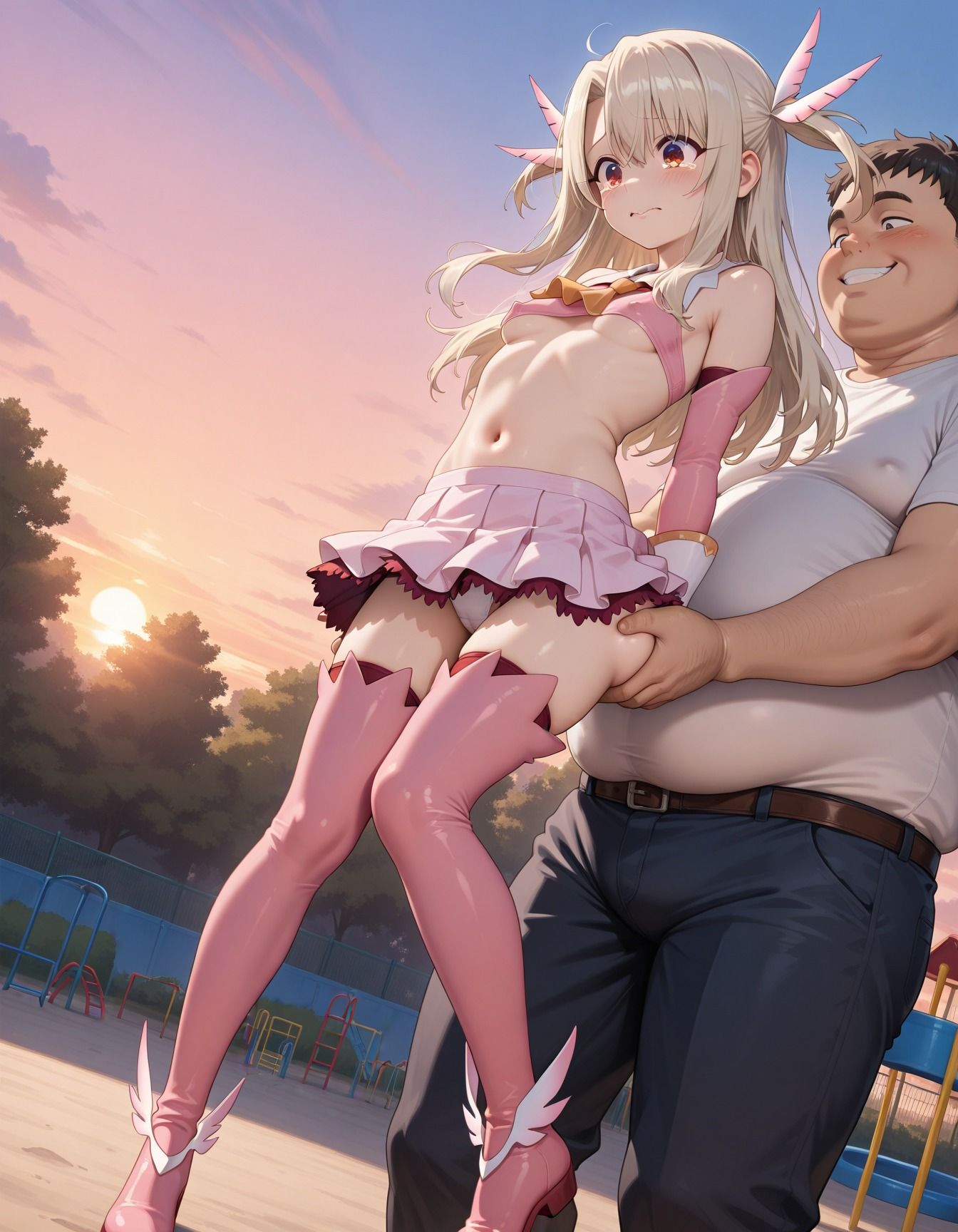 キモオタ達に犯●れた魔法少女 - サンプル画像 2