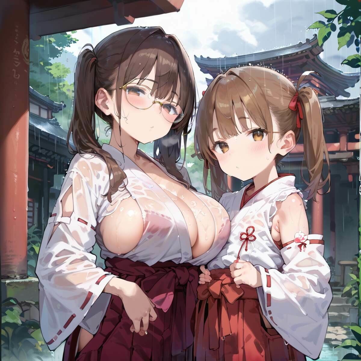 通り雨の中の美しき巫女たち2・200枚 - サンプル画像 6