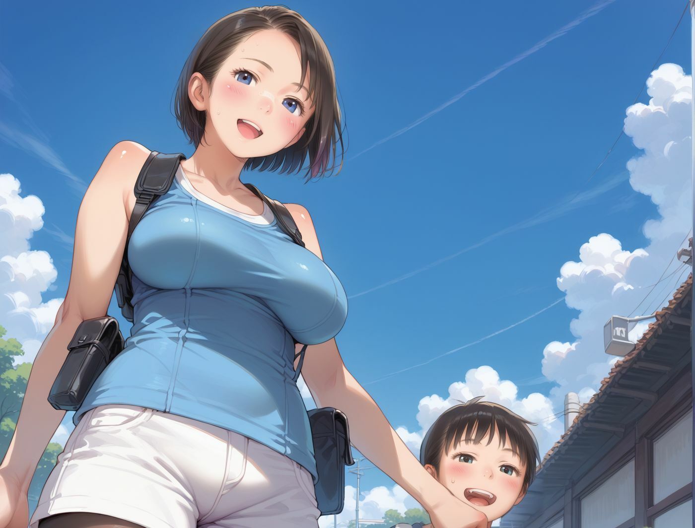 夏のビーチでロリ顔巨乳人妻を強●孕ませ - サンプル画像 7