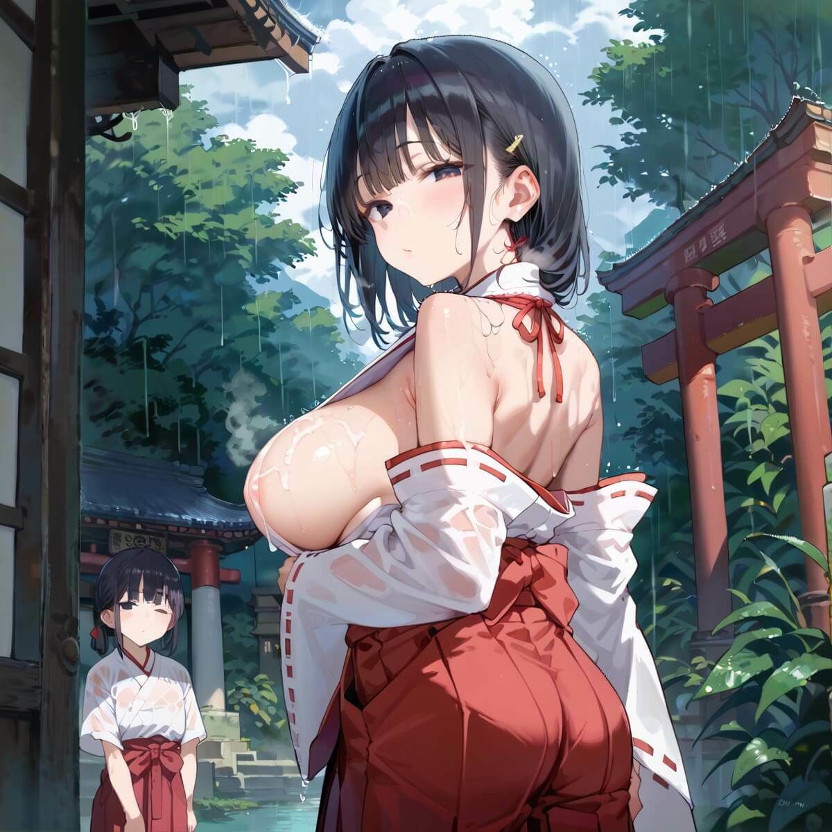 通り雨の中の美しき巫女たち3・200枚 - サンプル画像 6