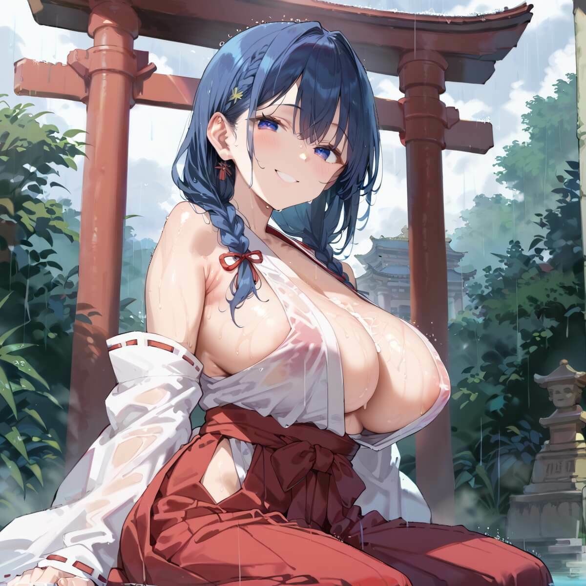 通り雨の中の美しき巫女たち3・200枚 - サンプル画像 7