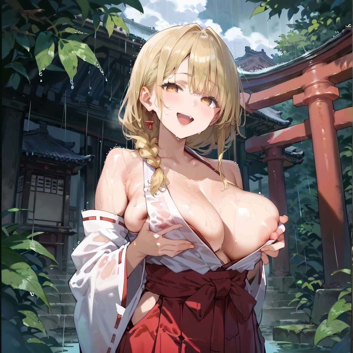 通り雨の中の美しき巫女たち4・200枚 - サンプル画像 8