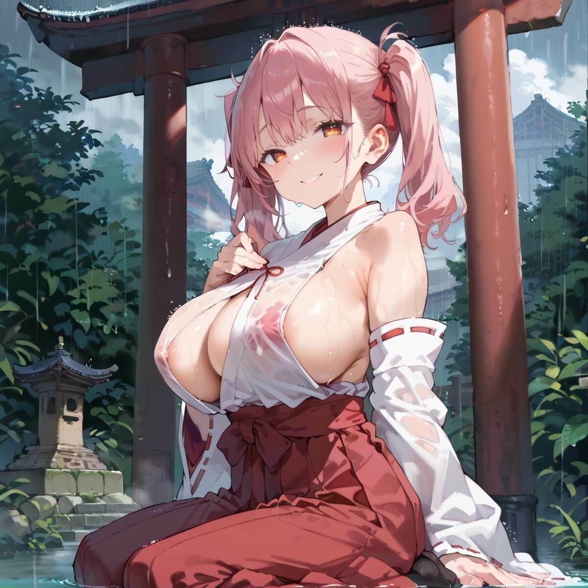 通り雨の中の美しき巫女たち5・200枚 - サンプル画像 6