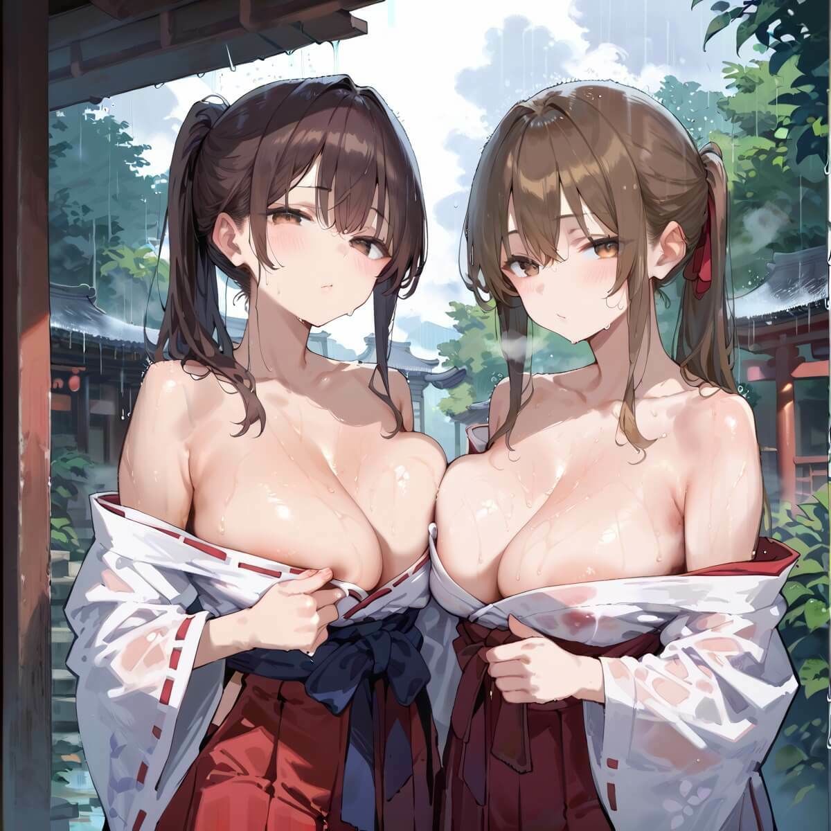 通り雨の中の美しき巫女たち7・200枚 - サンプル画像 6