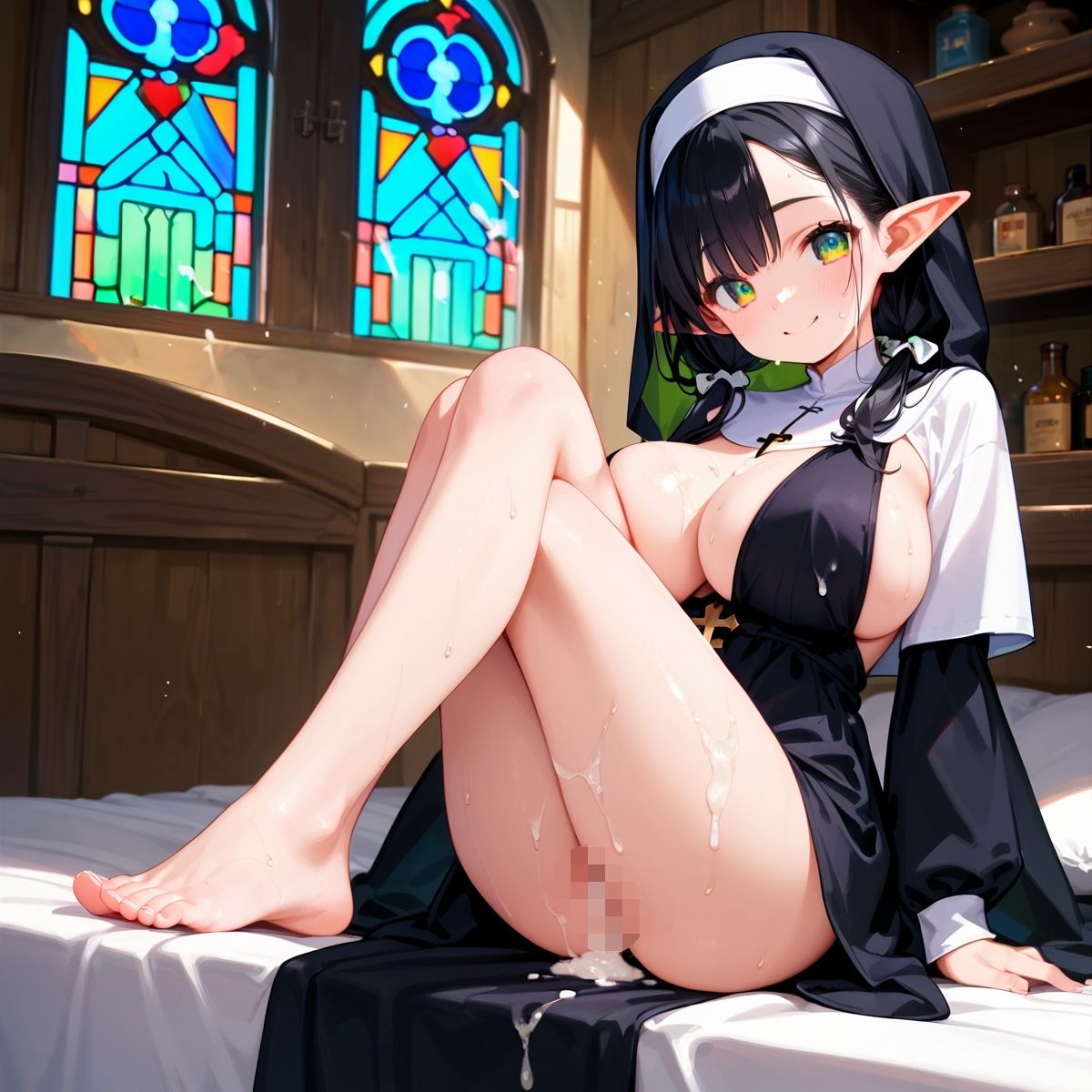 巨乳エルフに大量中出し！〜背徳のシスター編〜 Vol.9 - サンプル画像 7