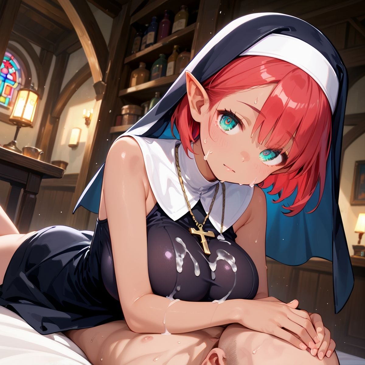 巨乳エルフに大量中出し！〜背徳のシスター編〜 Vol.11 - サンプル画像 5