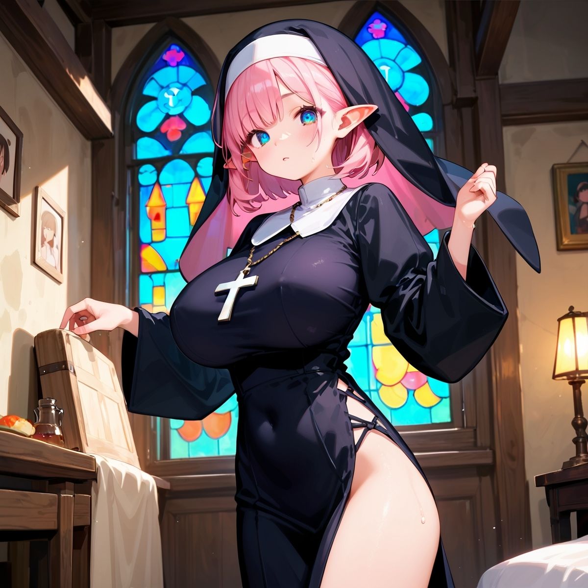 巨乳エルフに大量中出し！〜背徳のシスター編〜 Vol.13 - サンプル画像 8