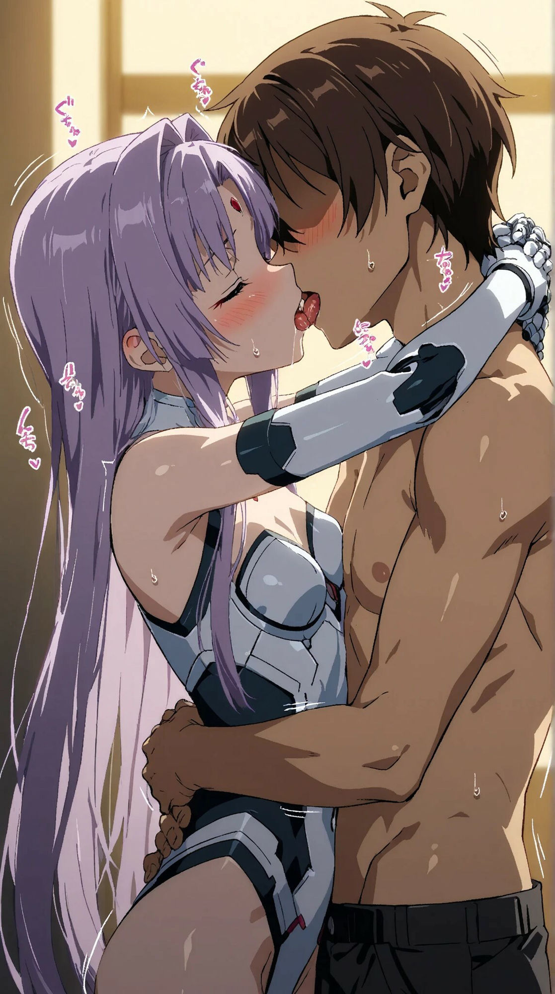 スレンダーサイボーグ美少女との甘いひと時 - サンプル画像 3