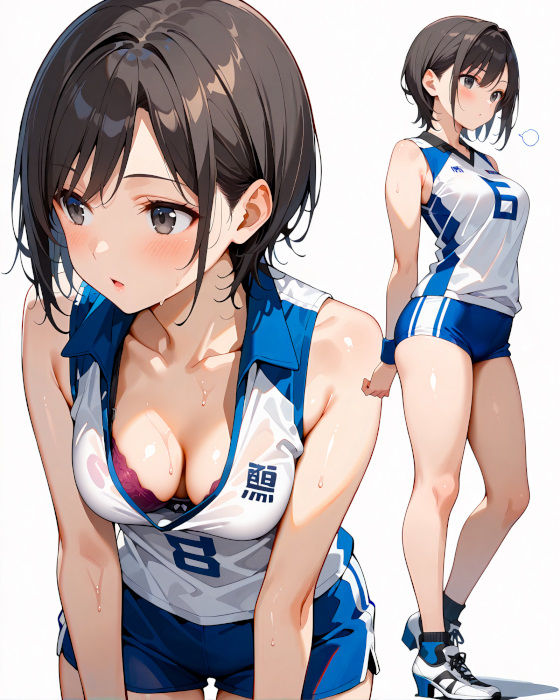 ユニフォームの下の秘密 -バレー女子編- - サンプル画像 1