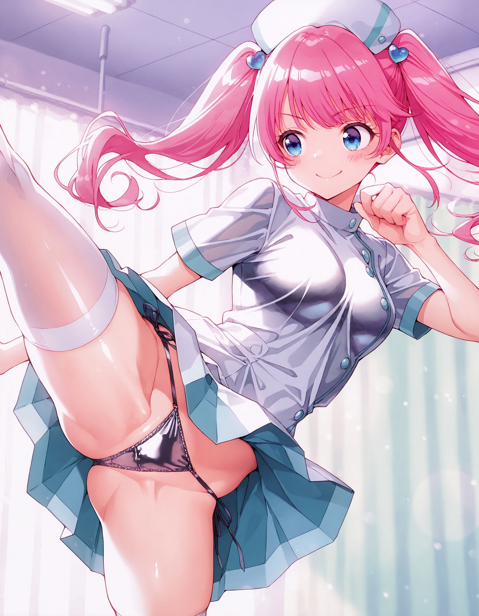 紫〇寺謳華のパンチラ〜ナース服編〜 - サンプル画像 5