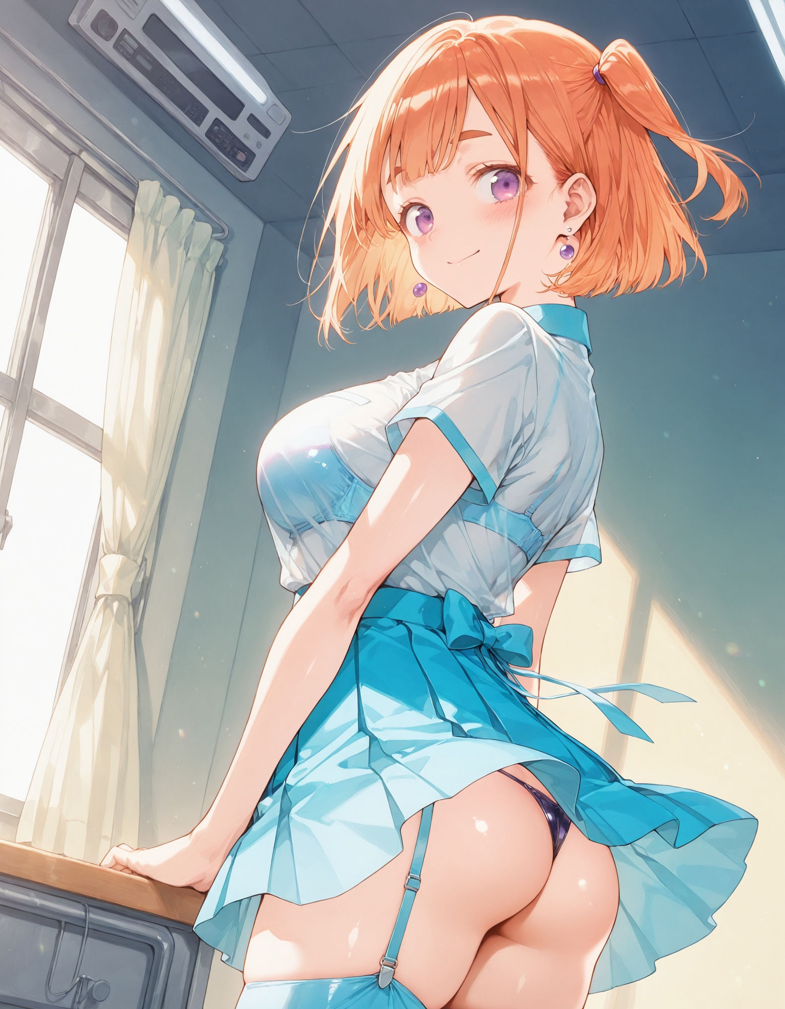 紫〇寺万里のパンチラ〜ナース服編〜 - サンプル画像 3