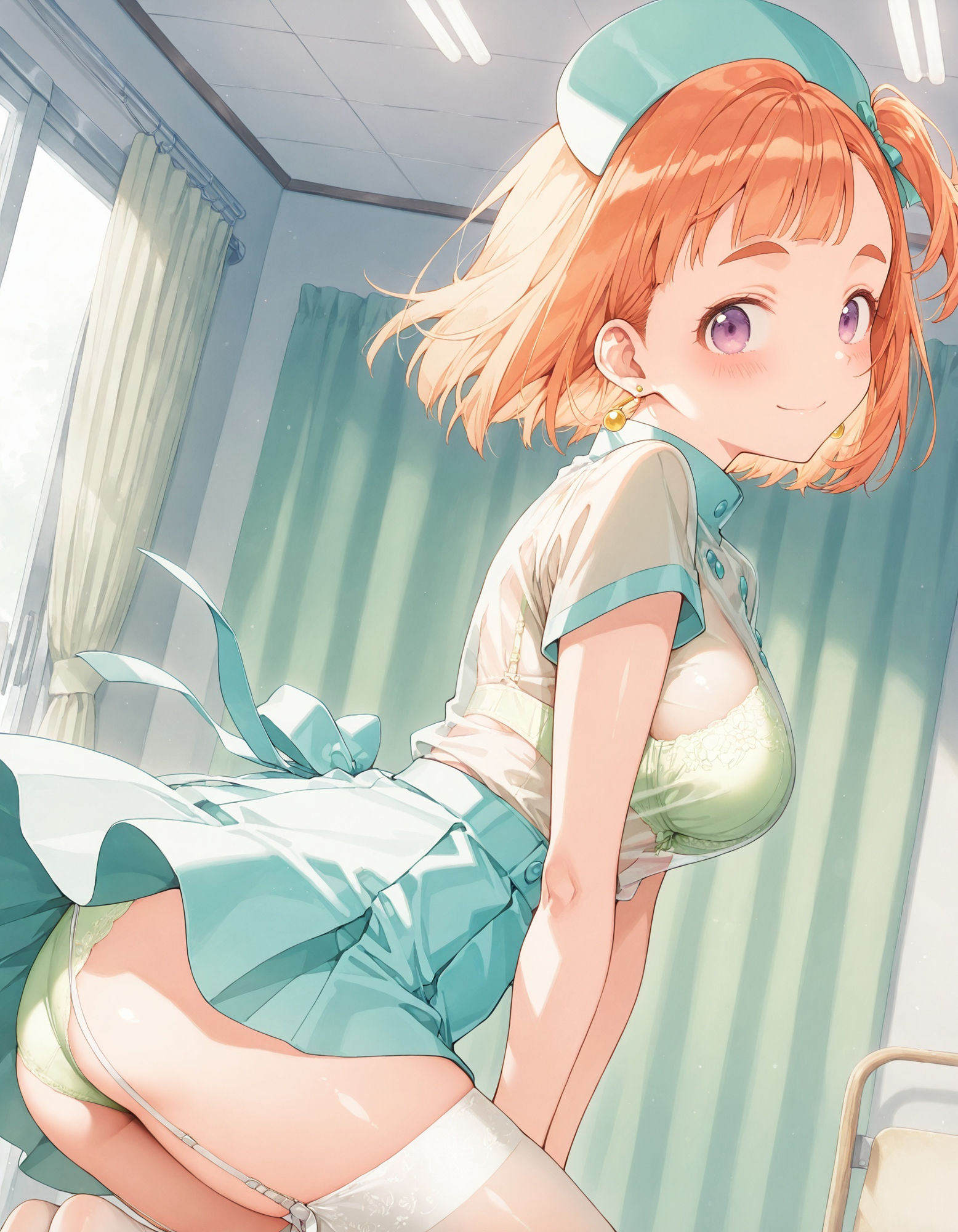 紫〇寺万里のパンチラ〜ナース服編〜 - サンプル画像 4