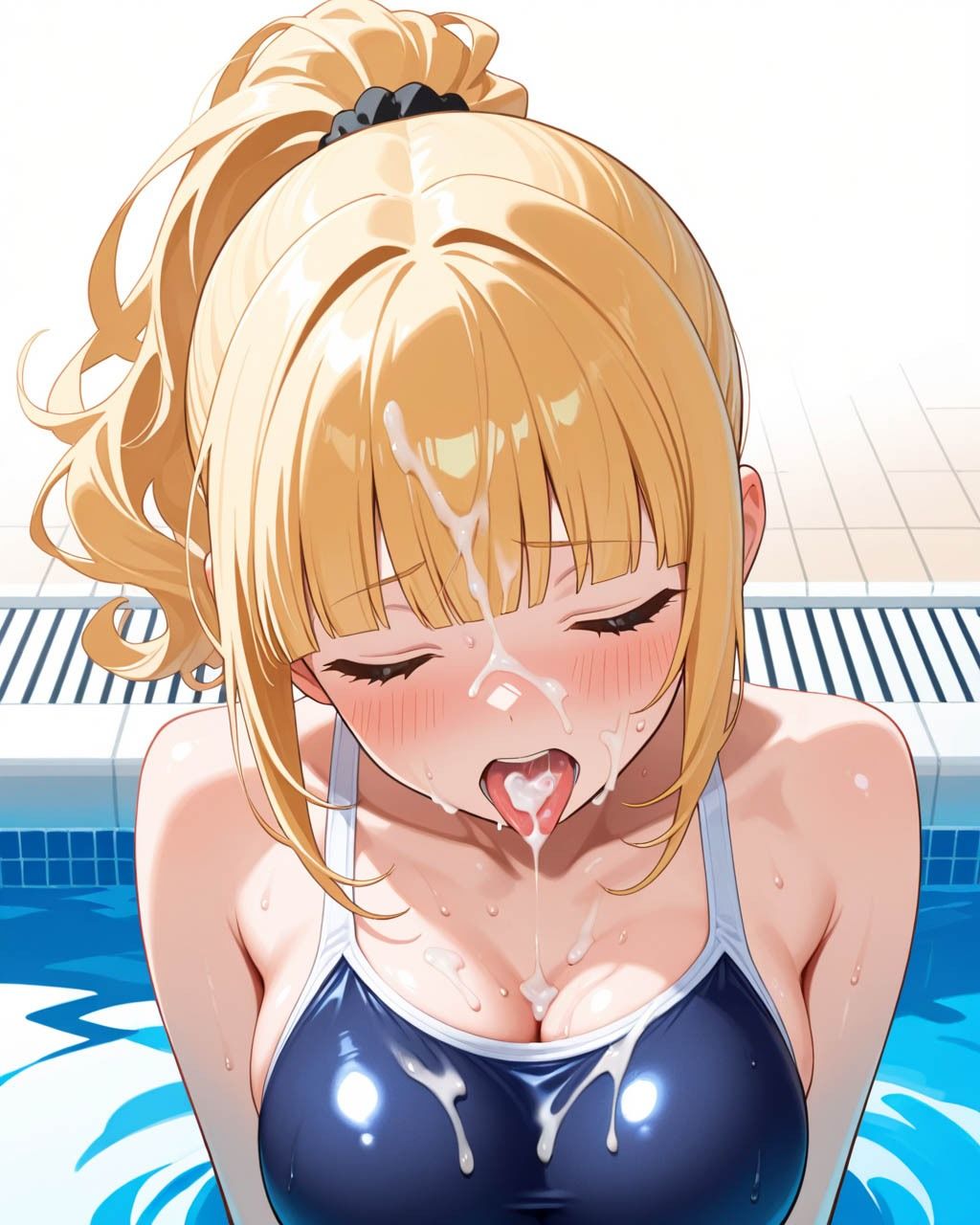 肉壺〜金髪スク水ギャル編〜 - サンプル画像 7