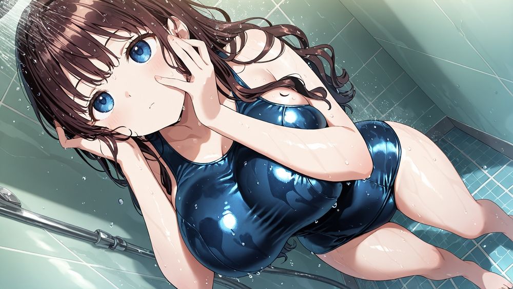 爆乳ピンク＆茶髪ダブルカラースク水美少女孕ませ教育【4K】 - サンプル画像 7