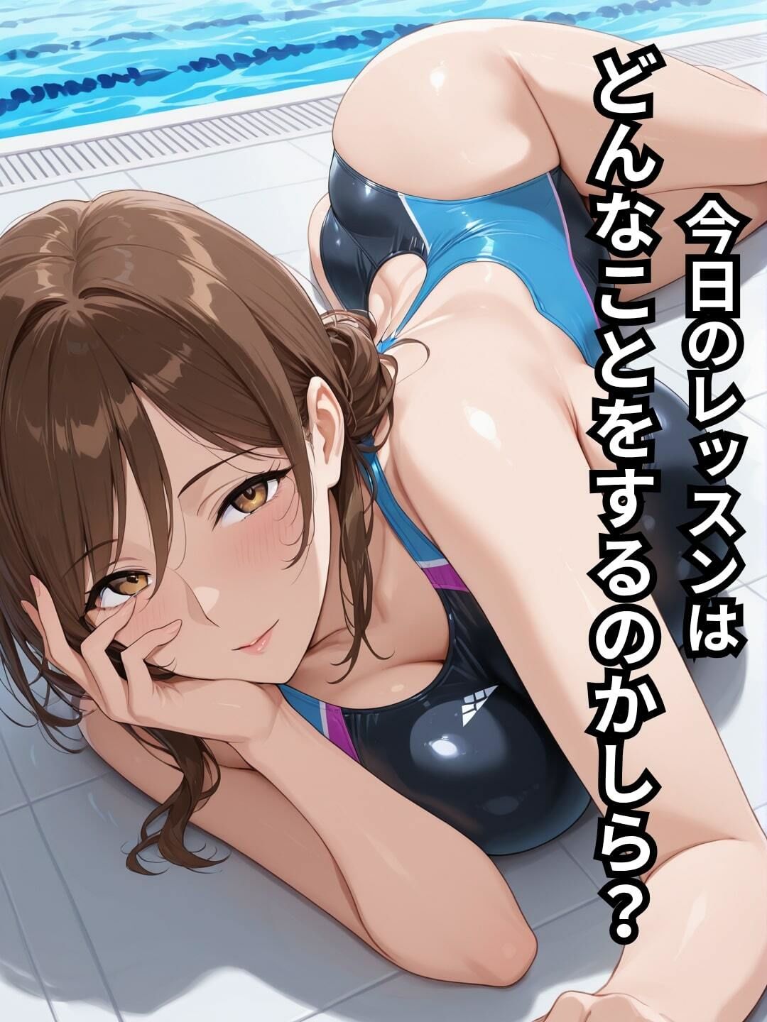 中出しセックス人妻プール - サンプル画像 1